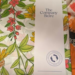 The Company Store Floral Bedding Sheets - Green, Yellow, Pink king flat